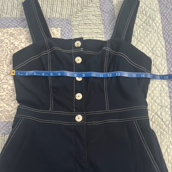 NWOT Maeve for Anthropologie Portside Navy Blue Romper size  12 - Picture 4 of 12